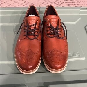 Cole Haan Men's Tan Leather Oxfords